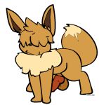  aliasing catjam_(artist) covered_eyes eevee feral generation_1_pokemon genitals knot male nintendo penis pokemon pokemon_(species) solo spread_legs spreading 