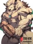  absurd_res anthro bandai_namco digimon digimon_(species) hatake hi_res hyper leomon male male/male muscular solo 
