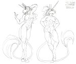  abs alacorna anthro breasts celestin duo equid equine equis_universe female genitals hooves horn horse kelesta kelin mammal muscular nipples nude pose pussy sibling_(lore) sister_(lore) sisters_(lore) sunny_way traditional_media_(artwork) unicorn 