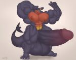  2023 4_toes abs anthro areola balls biceps big_balls big_muscles big_penis biped digital_media_(artwork) erection feet gabgbb garchomp generation_4_pokemon genitals glans hi_res huge_balls huge_muscles huge_penis hyper hyper_balls hyper_genitalia hyper_muscles hyper_penis looking_at_viewer male muscular navel nintendo nipples nude pecs penis pokemon pokemon_(species) quads smile solo toes triceps vein veiny_penis 