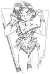  aged_up greyscale lowres monochrome non-web_source sailor_mercury 