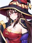  1girl fusion fusion_suit hat magical_girl megumin non-web_source sexy_or_cute? witch witch_hat wiz_(konosuba) 
