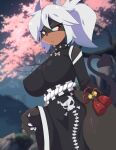  bell bone_(skwidbone) cherry_blossom cherry_blossom_tree cherry_tree female fruit_tree generation_2_pokemon hi_res houndoom kemono nintendo plant pokemon pokemon_(species) sakura skwidbone solo spade_tail tail tree 