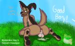  absurd_res all_dogs_go_to_heaven anal anthro bodily_fluids canid canine canis charlie_barkin cum cum_in_ass cum_inside domestic_dog domesticated_dog don_bluth genital_fluids german_shepherd herding_dog hi_res invalid_tag kink kinktober male mammal mitsuthesune nsfw outdoors_sex pastoral_dog solo 
