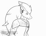  alex.fetter animated generation_5_pokemon jeraddo_(alex.fetter) male monochrome nintendo open_mouth pokemon pokemon_(species) yawn zoroark 