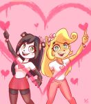  &lt;3 activision alex-toons anthro black_hair blonde_hair coco_bandicoot crash_bandicoot_(series) crash_team_racing_(series) crash_team_racing_nitro-fueled duo female female/female fur hair hi_res holidays smile valentine&#039;s_day yaya_panda 