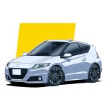  absurdres artist_name car highres honda honda_cr-z license_plate motor_vehicle no_humans original shadow vee_(427deer) vehicle_focus white_car 