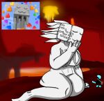  anthro female ghast_(minecraft) microsoft minecraft mojang unknown_artist uwu white_body white_skin xbox_game_studios 