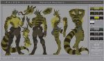  abs anthro bottomwear clothing hi_res iguanid lizard male model_sheet muscular muscular_anthro muscular_male nipples pants pecs raiden_(raidens_claws) reptile scales scalie spikes spikes_(anatomy) striped_body striped_scales stripes tail underwear wmdiscovery93 