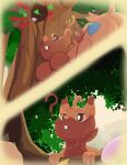  &lt;3 absurd_res anthro berry curious female food fruit fungus generation_8_pokemon greedent hi_res jaylus_t_meowstic mushroom nintendo outside plant pokemon pokemon_(species) solo tagme text tree 