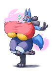  absurd_res big_breasts breasts day-t female generation_4_pokemon hi_res huge_breasts hyper hyper_breasts lisa_(disambiguation) lucario nintendo pokemon pokemon_(species) 