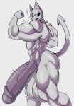  abs absurd_res anthro balls biceps big_balls big_penis black_eyes cat_demon domestic_cat felid feline felis flexing flexing_bicep genitals haiyan half-erect hi_res huge_balls huge_penis hyper hyper_balls hyper_genitalia hyper_penis ian_(haiyan) male mammal muscular muscular_anthro muscular_male nude penis smile solo spade_tail tail white_body 