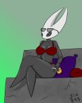  anthro female hi_res hollow_knight hollow_knight_(character) hornet_(hollow_knight) simple_background six343 solo team_cherry 