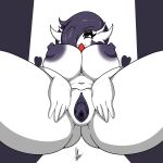  absurd_res anthro big_breasts breasts felestell female first_person_view gardevoir generation_3_pokemon genitals goth hi_res imminent_facesitting low-angle_view makeup male nintendo nipples open_pussy pokemon pokemon_(species) purple_eyes purple_haiir purple_nipples purple_pussy pussy smile spread_pussy spreading white_body white_skin 