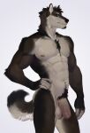  abs anthro ball_tuft balls bedroom_eyes big_balls big_penis black_body black_fur black_hair black_nose body_hair brown_body brown_fur canid canine canis casual_nudity cheek_tuft chest_hair chest_tuft cillaroz dipstick_tail eyebrows facial_hair facial_tuft flaccid foreskin fur genitals goatee hair hi_res humanoid_genitalia humanoid_penis looking_at_viewer male mammal markings mexican_wolf multicolored_body multicolored_fur muscular muscular_anthro muscular_male narrowed_eyes nipples nude pecs penis pubes pubes_exposed sade_(canonical) scar_on_face seductive simple_background smile smiling_at_viewer solo solo_focus tail tail_markings tuft two_tone_body two_tone_fur white_body white_eyebrows white_fur wolf 