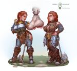  animal_genitalia anthro armor axe ball_squeeze balls big_breasts bottomwear bovid bovine braided_hair breasts butt castration chainmail clothed clothing contempt digital_media_(artwork) dwarf european_mythology fantasy female fur gears genital_mutilation genital_torture genitals gold_(metal) grass greek_mythology green_eyes group hair humanoid humanoid_pointy_ears kostictoxic leather leather_armor leather_bottomwear leather_clothing leather_loincloth leather_pants legwear loincloth male male/female mammal minotaur mythology not_furry pants plant red_hair rock sibling simple_background smile smirk stockings suid suina sus_(pig) transformation_ring trio twins vein weapon white_body white_fur white_wool wild_boar wool_(fur) 