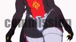  animated anthro black_body clothing dragon fin hi_res hybrid legwear long_tail male nail neon-chan red_body simple_background solo solo_focus stockings tail tattoo underwear white_clothing white_underwear 