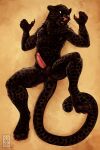  2019 5_fingers anchee animal_genitalia animal_penis anthro anus balls biceps black_body black_fur blep claws curled_tail digital_media_(artwork) digitigrade erection fangs feet felid feline_genitalia feline_penis fingers fluffy fur genitals green_eyes hi_res hindpaw inviting legs_up leopard looking_at_viewer lying male mammal narrowed_eyes neck_tuft nude on_back pantherine pawpads paws penis pose presenting shadowpanther sheath smile solo spots spotted_body spotted_fur spread_legs spreading tail teeth tongue tongue_out tuft watermark whiskers 