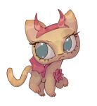  accessory all_fours ambiguous_gender blue_eyes brooklyn_hayes clothing costume domestic_cat eyelashes fake_horns fake_wings felid feline felis feral flower frown hasbro headband hi_res littlest_pet_shop lps_339 lps_popular lpsmai mammal paws plant prick_ears solo tail 
