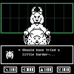  1-bit asriel_dreemurr battle bovid caprine deltarune dialogue digital_media_(artwork) dreemurr goat invalid_tag low_res mammal pixel_(artwork) pixel_(disambiguation) predytrevey_(artist) screen speedysnack_(artist) undertale undertale_(series) vore 