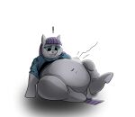  2016 belly big_belly bottomless bottomless_female bottomless_feral clothed clothing earth_pony equid equine exclamation_point female feral friendship_is_magic fur half-closed_eyes hasbro hooves horse looking_at_belly mammal mane maud_pie_(mlp) monterrang morbidly_obese morbidly_obese_female morbidly_obese_feral mouth_closed my_little_pony narrowed_eyes navel obese obese_female obese_feral overweight overweight_female overweight_feral pony rumbling_stomach shirt simple_background sitting solo tail tail_between_legs topwear white_background 