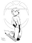  anthro blackandwhite canid canine comicart cuir drawing female fox hi_res ink inktober line_art lionclaw1 mammal monochrome solo traditional_media_(artwork) vixenfurry 