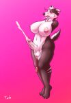  amputee anthro badger balls big_breasts black_body black_fur blush breasts disability double_amputee ejaculation erection fur genitals gynomorph hands-free hi_res intersex mammal mustelid musteline penis sex_toy solo tofu3925 vibrator white_body white_fur 