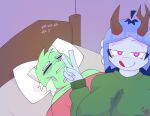  &lt;3 &lt;3_eyes amphibian anthro axolotl blue_hair bodily_fluids breasts clothing comuny_(toasterstealer) connie_(toasterstealer) cum cum_between_breasts cum_in_clothing cum_on_breasts drained duo eyes_closed female fur genital_fluids gesture green_body green_clothing green_fur hair horn hybrid looking_at_viewer male male/female male/male mammal marine meme mole_salamander procyonid purple_eyes raccoon salamander smile smiling_at_viewer tagme toasterstealer v_sign wet wet_clothing 