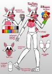  animal_genitalia animal_penis animatronic anthro anus big_breasts bow_tie breasts butt caloxya canid canine canine_genitalia canine_penis duo exposed_endoskeleton five_nights_at_freddy&#039;s five_nights_at_freddy&#039;s_2 flat_chested fox genitals hand_puppet hi_res intersex looking_at_viewer machine mammal mangle_(fnaf) markings model_sheet nude open_mouth penis pink_markings presenting presenting_hindquarters puppet pussy redesign robot scottgames short_tail tail tongue white_body yellow_eyes 