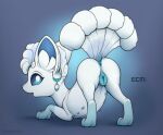  2023 alolan_form alolan_vulpix animal_genitalia animal_pussy anus ass_up blue_anus blue_body blue_fur blue_pussy butt canine_genitalia canine_pussy dated digitigrade ear_piercing ear_ring ecmajor female feral fur genital_piercing genitals gloves_(marking) hi_res inner_ear_fluff leg_markings markings multi_nipple nintendo nipples piercing pokemon pokemon_(species) presenting presenting_anus presenting_hindquarters presenting_pussy pussy pussy_piercing quadruped raised_tail regional_form_(pokemon) ring_piercing shaded socks_(marking) solo tail tuft white_body white_fur 