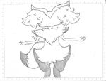  absurd_res ambiguous_gender anthro big_ears biped black_and_white braixen canid canine faceless fur generation_6_pokemon graphite_(artwork) hi_res inner_ear_fluff lilya_nida mammal monochrome multicolored_body multicolored_fur nintendo nude paws pencil_(artwork) pokemon pokemon_(species) solo traditional_media_(artwork) tuft two_tone_body two_tone_fur two_tone_tail 