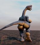  absurd_res animal_humanoid anthro blender_(software) brachiosaurid brachiosaurus breana_(upai) butt dinosaur dinosaur_humanoid feet female hi_res humanoid large_feet looking_at_viewer nude ponlets reptile reptile_humanoid sauropod scalie scalie_humanoid soles solo tail thick_thighs upai 