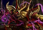  claws dragon_quest dragon_quest_x estark extra_eyes horns injury kaosu_(kaosu0905) lightning monster no_humans open_mouth red_eyes sharp_teeth spikes teeth 