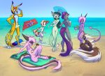  absurd_res anthro bastion_aduro beach beverage bobby_frederick breasts bubble_tea david_lillie dreamkeepers erection female genitals group hi_res kalei_(dreamkeepers) kite lilith_calah lube mace_(dreamkeepers) male namah_calah nude penis pussy reading sea seaside third-party_edit towel umbrella viriathus_vayu water whip_(dreamkeepers) 