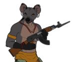  ak-47 ak_47 akm anthro assault_rifle banzai_(the_lion_king) chinese clan clothed clothing disney guerrilla gun hyena machine_gun male mammal ranged_weapon rebeldragon101 rifle the_lion_king topless topless_male tribal tribe warlord weapon 