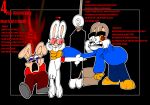  2019 2023 adultpartypunch albino angry anniversary anthro canid canine chalk_(rt) cotton_candy_(smolbunnyxoxo) fox gore group hanged hi_res humanoid kom_(komdog) lagomorph leporid male mammal politics rabbit smolbunnyxoxo smolbunnyxoxo(parasite) soups_(superiorfox) stylized suicide toony 