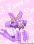  1girl alien autobot blue_eyes blush boots breasts colored_skin grey_skin highres humanoid_robot looking_at_viewer m-a-v-e-r-i-c-k medium_breasts nautica_(transformers) panties purple_lips robot solo the_transformers_(idw) thighs transformers underwear wings 