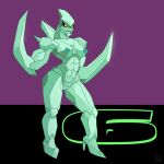  2023 alien alien_humanoid ben_10 breasts cartoon_network clenched_teeth crystal crystal_creature crystal_humanoid diamondhead elemental_creature elemental_humanoid female front_view full-length_portrait genitals green_body hi_res humanoid mineral_fauna mineral_humanoid nipples not_furry nude petrosapien portrait profannytea pussy solo standing teeth yellow_eyes 