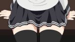  1girl arms_behind_back black_skirt black_thighhighs commentary_request ikazuchi_(kancolle) kantai_collection long_sleeves lower_body miniskirt pleated_skirt shirt sitting skindentation skirt solo sugapi thighhighs thighs white_shirt zettai_ryouiki 