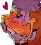  &lt;3 anthro blush cephalopod clothed clothing coleoid duo embrace eye_contact looking_at_another male male/male marine mollusk nickelodeon octopodiform octopus on_model pancaketiffy sea_sponge smile spongebob_squarepants spongebob_squarepants_(character) squidward_tentacles toony 
