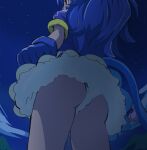  1girl ass blue_gloves blue_hair cure_gelato gloves haruyama_kazunori kirakira_precure_a_la_mode lion_tail long_hair magical_girl precure skirt solo tail tategami_aoi 