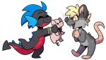  alpha_channel anthro armlet corops_blackscale dragon duo gem hi_res male mammal murid murine plushie rat rodent ruby_(gem) sapphire_(gem) scalie squire_(fursona) tail wingless_dragon xenodogz yellow_eyes 