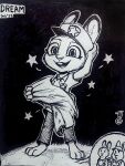  2023 absurd_res anthro bonnie_hopps buckteeth clothed clothing disney fully_clothed hi_res inktober inktober_2023 judy_hopps lagomorph leporid looking_at_viewer mammal monochrome open_mouth open_smile rabbit smile standing stu_hopps teeth theblueberrycarrots traditional_media_(artwork) zootopia 