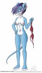  acrylic_painting_(artwork) anthro belly blue_body blue_eyes blush blush_lines breasts clothing connie_(thea_sisters) ears_pierced english_text female french_text geronimo_stilton_(series) hair hi_res leptitsuisse1912_(lepetithelvete) mammal medium_breasts mouse murid murine navel navel_piercing nipple_piercing nipples nude painting_(artwork) piercing pinup pose purple_hair rat red_clothing red_underwear rodent short_hair simple_background solo text thea_sisters traditional_media_(artwork) underwear white_background white_belly white_body 