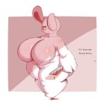  anthro big_breasts blood blood_on_knife bloody_bunny bloody_bunny_(series) bodily_fluids breasts english_text female hi_res huge_breasts knife lagomorph leporid lightmizano mammal one_eye_obstructed rabbit red_eyes slightly_chubby solo text thick_thighs white_body 