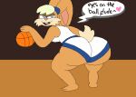  &lt;3 accessory animated anthro ball basketball_(ball) big_butt blonde_hair blue_clothing blue_eyes blue_hairband bottomwear breasts butt clothed clothing crop_top digital_media_(artwork) english_text female fur hair hair_accessory hairband half-closed_eyes hotpants lagomorph leporid lola_bunny long_ears looking_back looney_tunes mammal midriff minishorts multicolored_bottomwear multicolored_clothing multicolored_topwear narrowed_eyes on_ground orange_body orange_fur presenting presenting_hindquarters rabbit scut_tail shaking shaking_butt shirt short_tail shorts sketchybun solo space_jam speech_bubble sportswear tail text thick_thighs topwear twerking two_tone_bottomwear two_tone_clothing two_tone_topwear warner_brothers white_clothing 