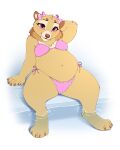  2023 4_toes 5_fingers anthro bear breasts brown_nose clothed clothing digital_media_(artwork) eyebrows eyelashes feet female fingers hi_res mammal midriff navel pink_eyes smile smileeeeeee toes 