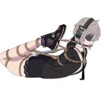  absurdres bdsm blindfold bondage bound brown_jacket girls&#039;_frontline highres jacket m200_(girls&#039;_frontline) miniskirt necktie open_clothes open_shirt restrained rope shibari shirt skirt tied_up_(nonsexual) user_esvp7323 white_shirt 