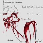  absurd_res anthro blood bodily_fluids canid canine clothed clothing crying_blood decapitation evirix evirix_(evirix) fox girly gore hand_under_chin hi_res lyrics male mammal noose off_shoulder red_fox severed_head sketch solo suicide vent_art 