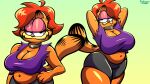  anthro big_breasts breasts cleavage clothed clothing colored crossgender domestic_cat felid feline felis female garfield_(series) garfield_the_cat hair hi_res mammal mtf_crossgender orange_hair protagon 